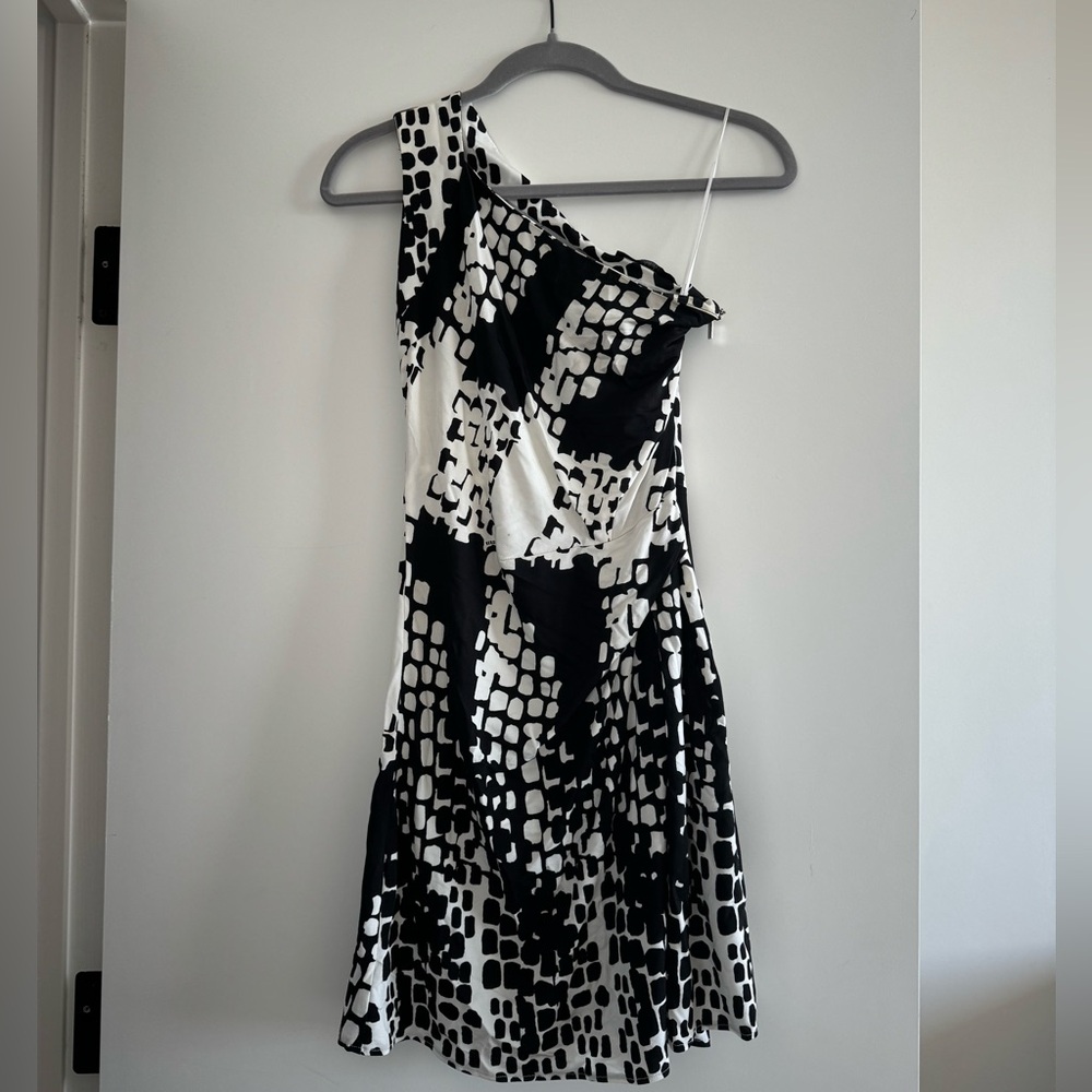 Versace one shoulder mini dress